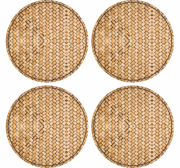 Textured circular coaster - TenStickers