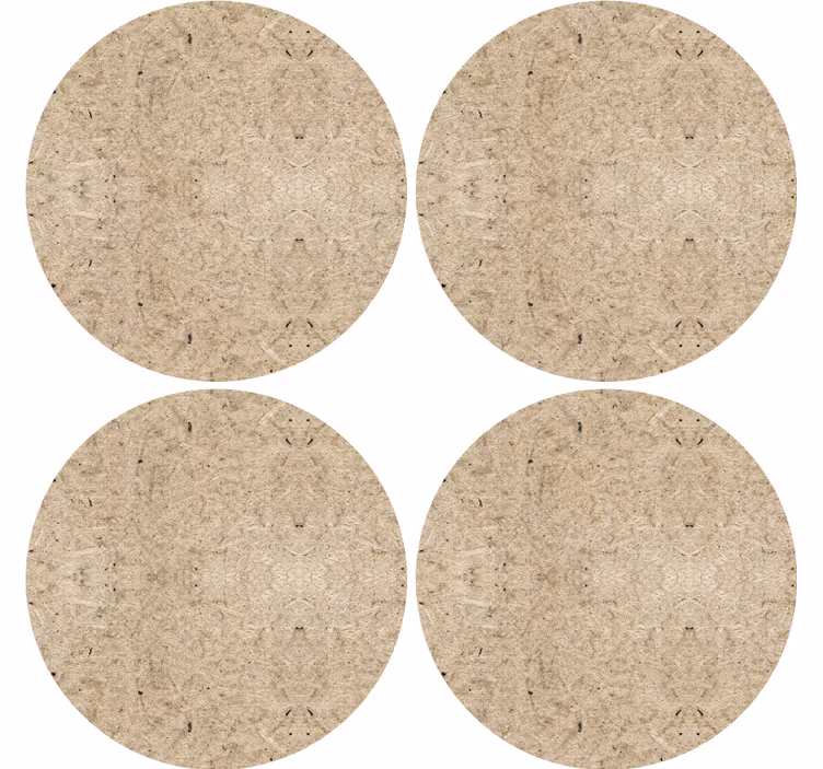 Beer mats natural fiber circles set - TenStickers
