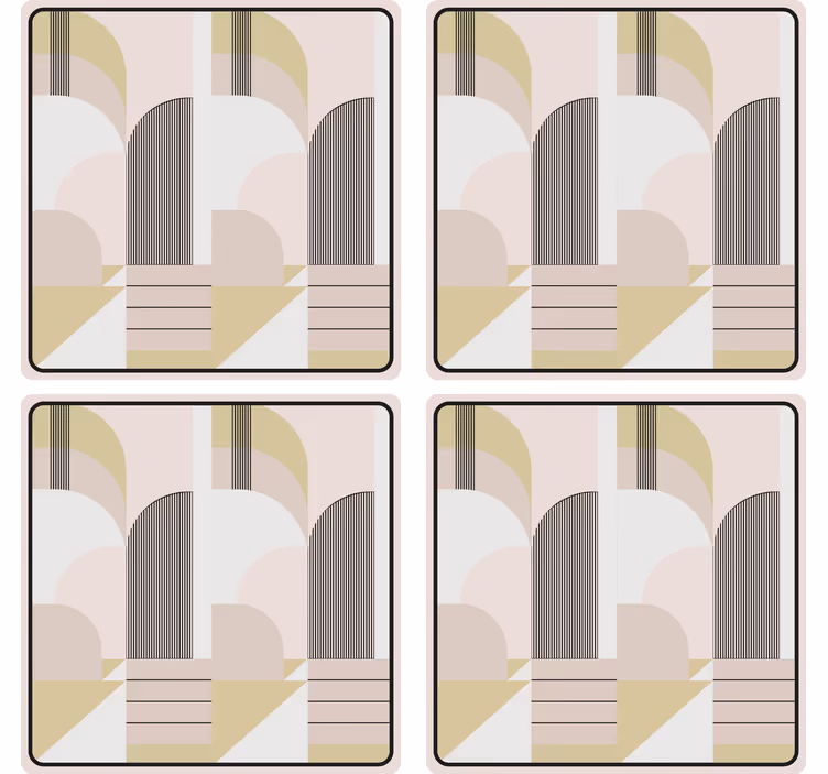 Modern coasters with geometric patterns - TenStickers