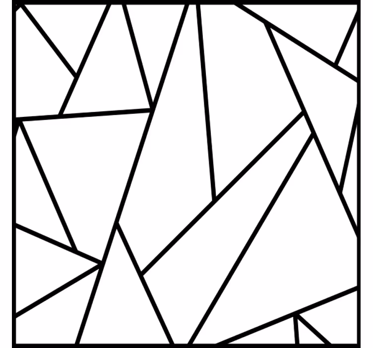 Geometric black lines coaster - TenStickers
