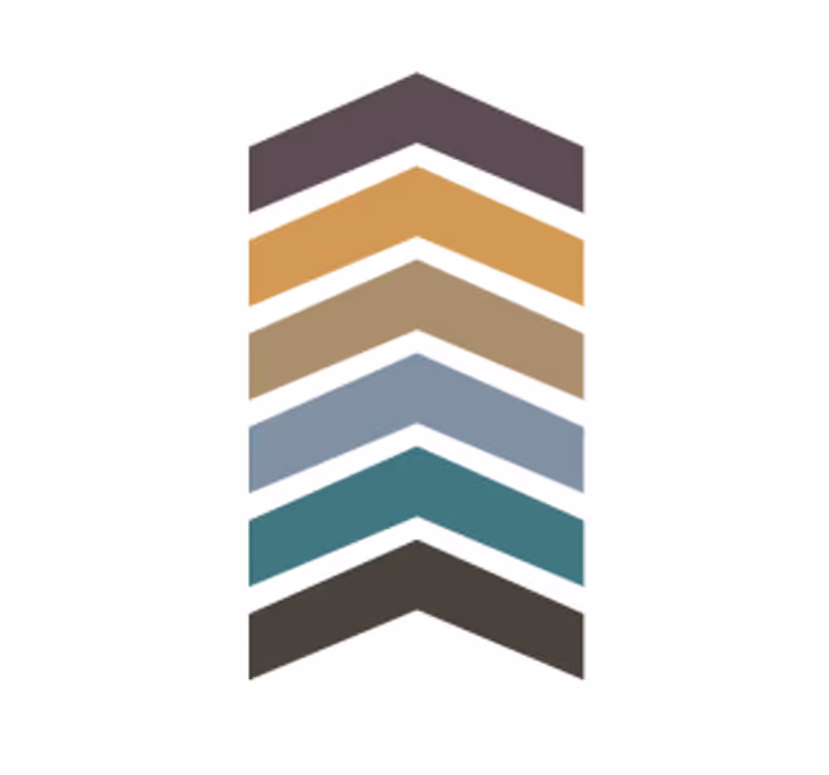 Chevron layered pattern coaster - TenStickers