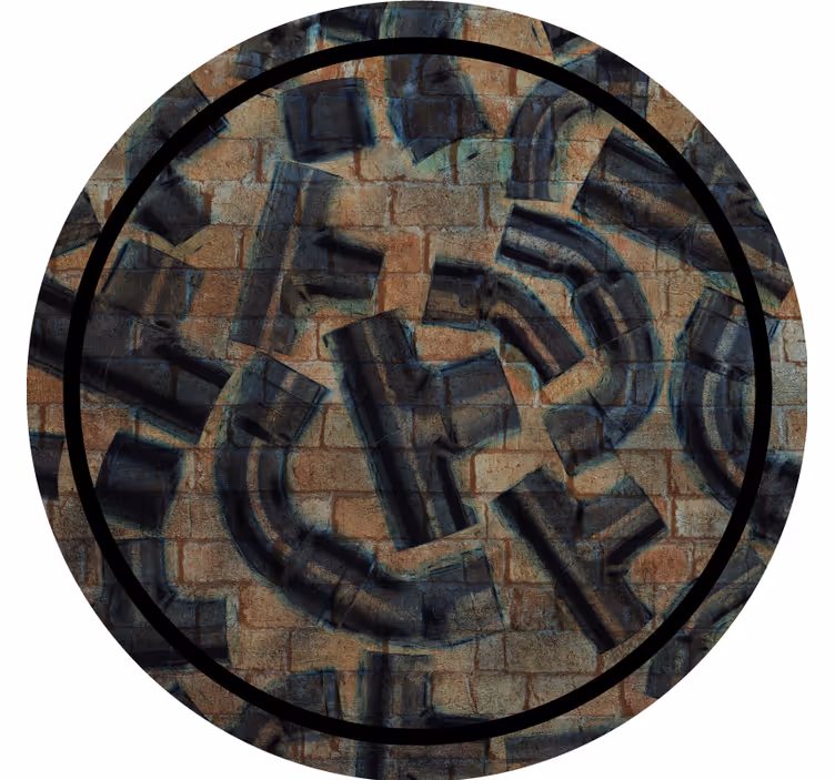 Pipes and blocks pattern coaster - TenStickers