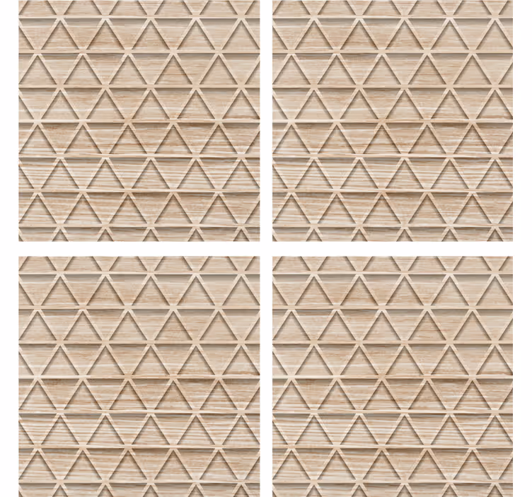 Textured geometric pattern coaster - TenStickers
