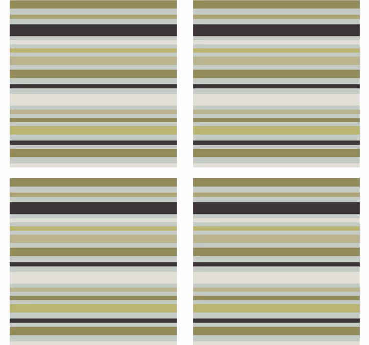 Green and black striped pattern coaster - TenStickers