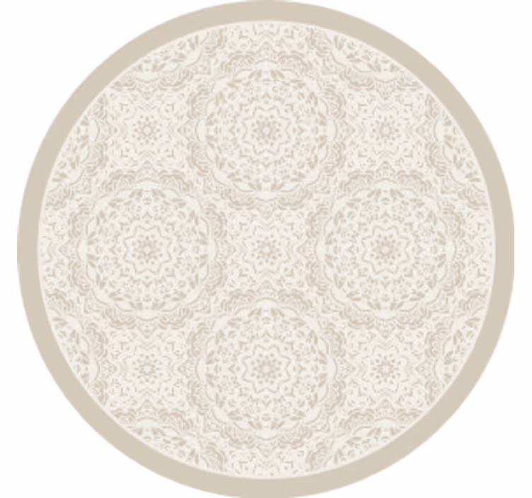 Coaster with intricate patterned round surface - TenStickers