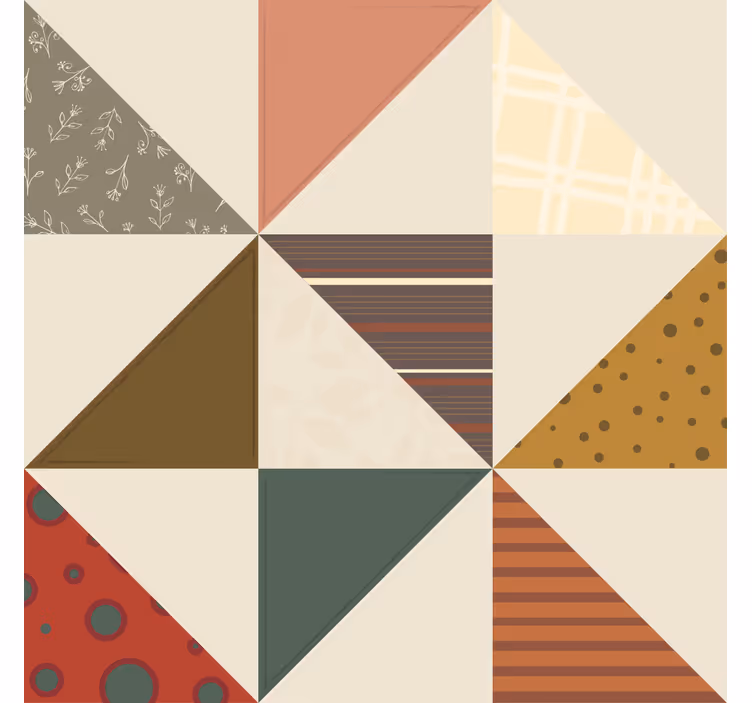 Geometric color segments coaster - TenStickers