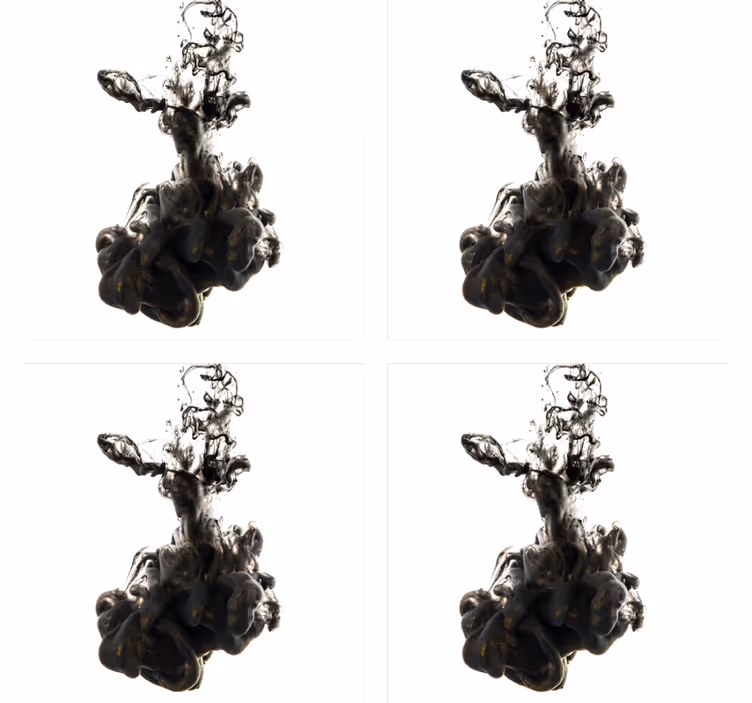 Coaster fluid black ink swirl - TenStickers