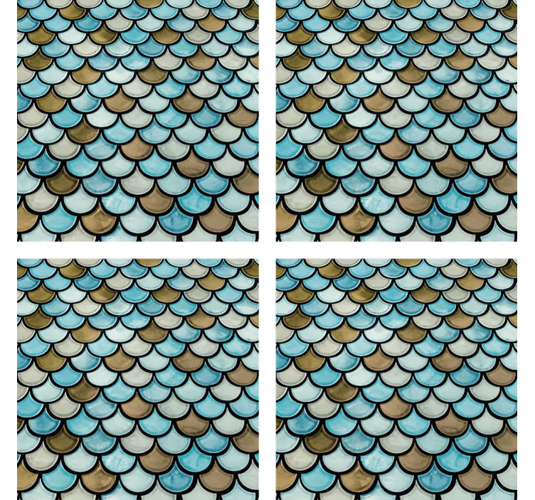 Scalloped layered effect coaster - TenStickers