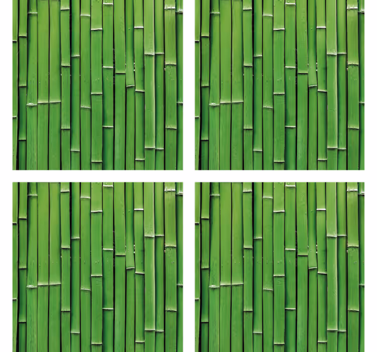 Bamboo texture pattern coaster - TenStickers