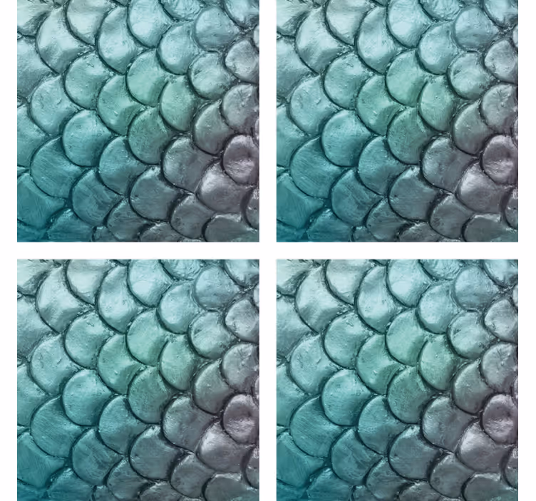 Coaster with scales texture design - TenStickers