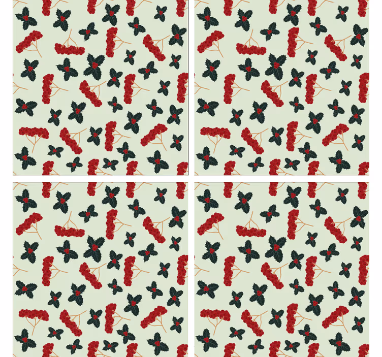 Floral inspired background coaster - TenStickers