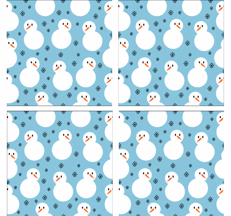 Christmas coasters with snowman pattern design - TenStickers