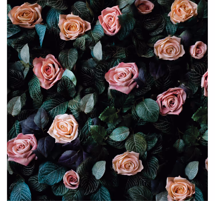Red rose flowers  texture coaster - TenStickers