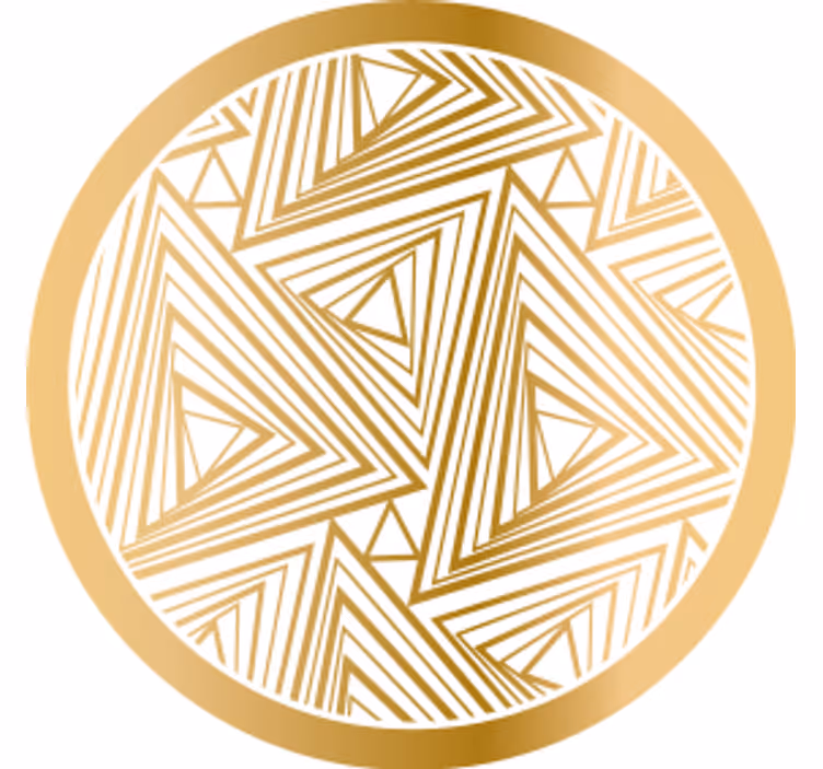 Geometric pattern with triangles coaster - TenStickers