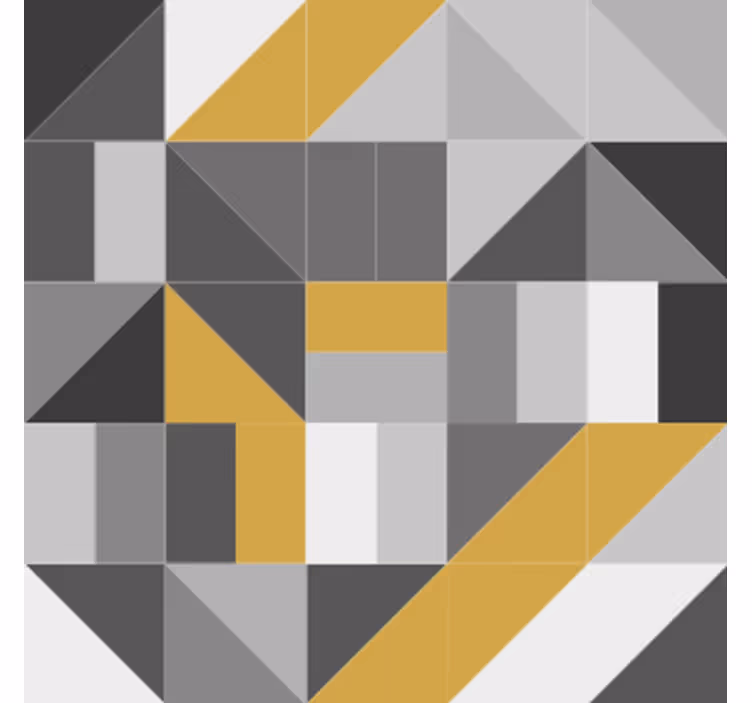 Geometric blocks with yellow coaster - TenStickers