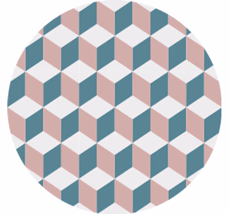 Geometric cube pattern coaster - TenStickers