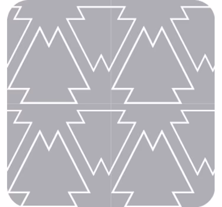 Angular tree motif coaster - TenStickers