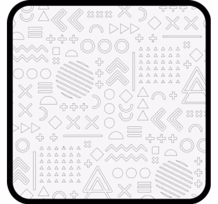 Abstract geometric patterns coaster - TenStickers