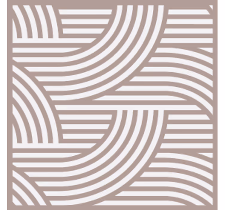 Layered line pattern coaster - TenStickers