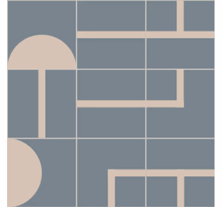 Modern coasters geometric design with curved shapes - TenStickers