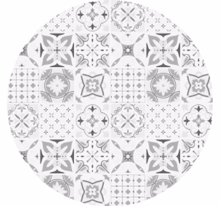 Geometric floral arrangement coaster - TenStickers