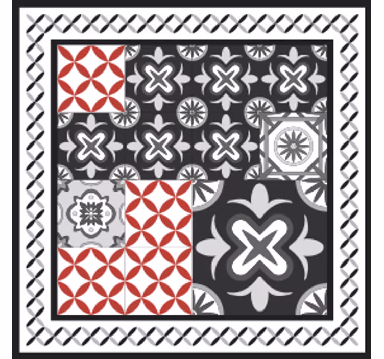 Geometric patterns collage coaster - TenStickers