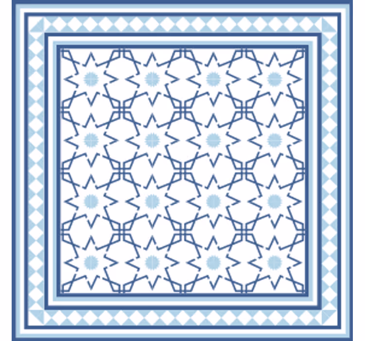 Geometric shape motif coaster - TenStickers