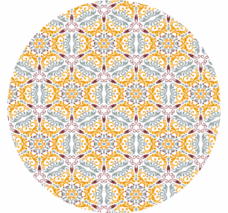 Coaster with intricate floral design - TenStickers