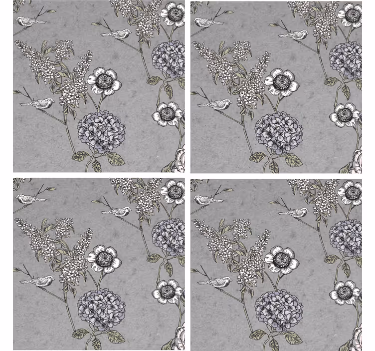 Floral textured background coaster - TenStickers