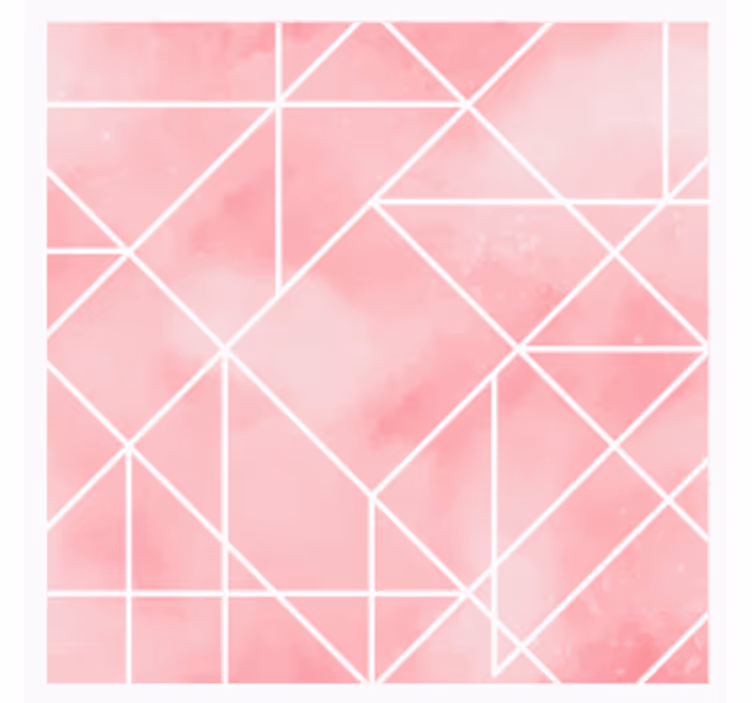 Geometric pink pattern coaster - TenStickers