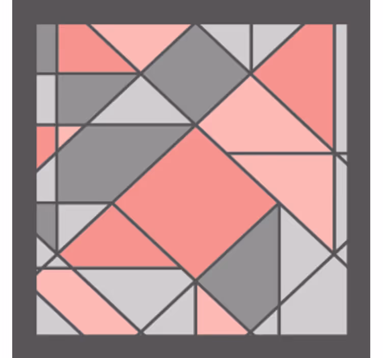 Geometric shaped pattern coaster - TenStickers