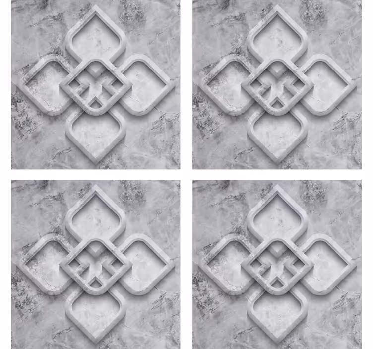 Elaborate grey motif coaster - TenStickers