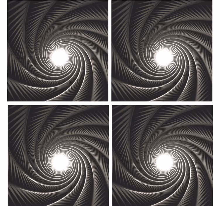 Coaster with dynamic swirling design - TenStickers