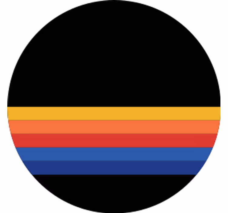 Colorful striped circular pattern coaster - TenStickers