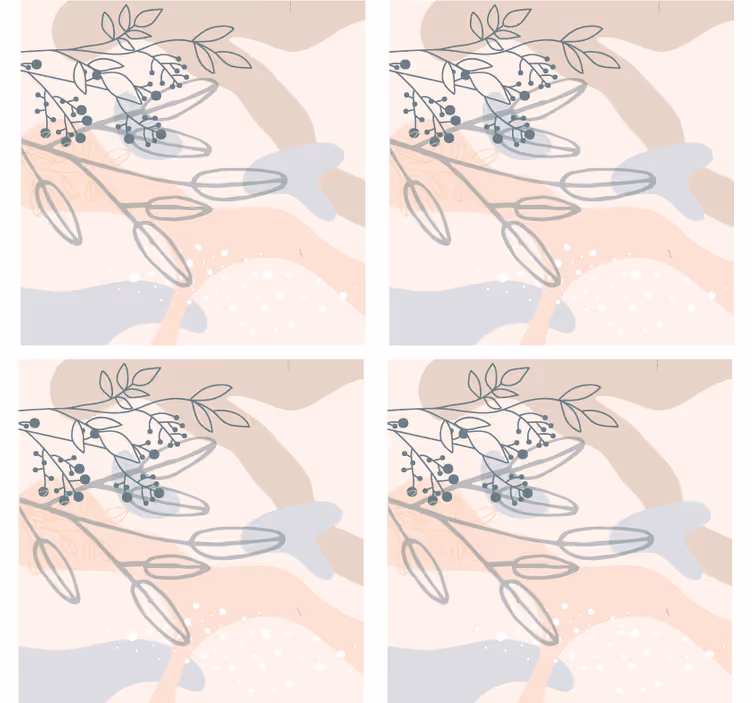 Floral abstract patterns coaster - TenStickers