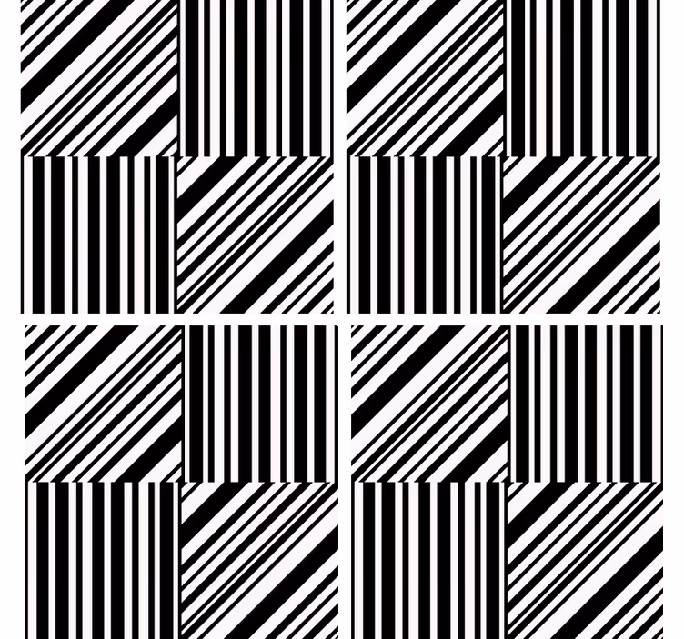 Coaster striped pattern squares - TenStickers