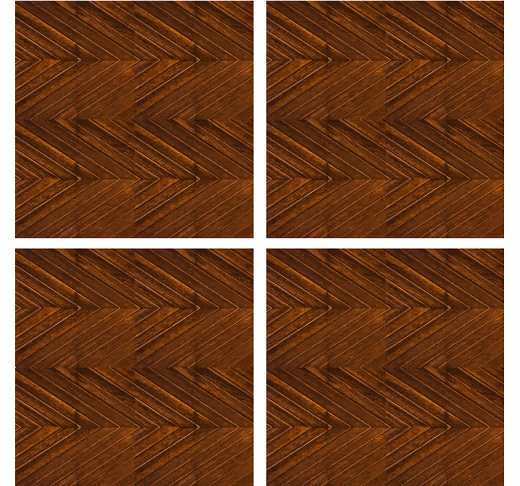 Cosmopolitan-style  wood zigzag effect coaster - TenStickers