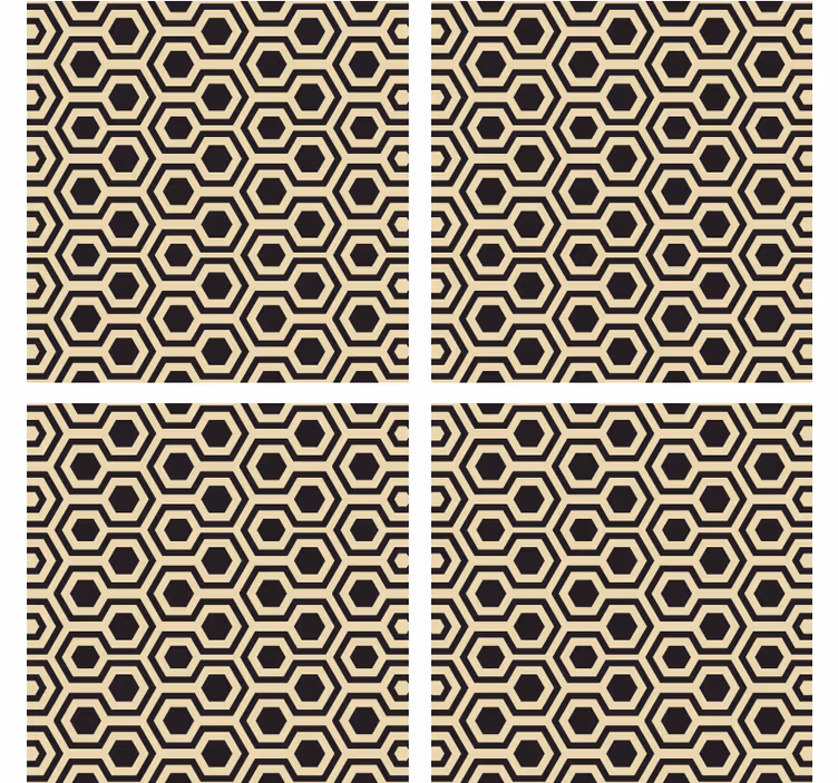 Honeycomb pattern design coaster - TenStickers