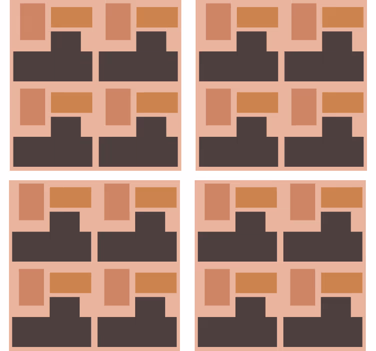 Coaster geometric block design - TenStickers