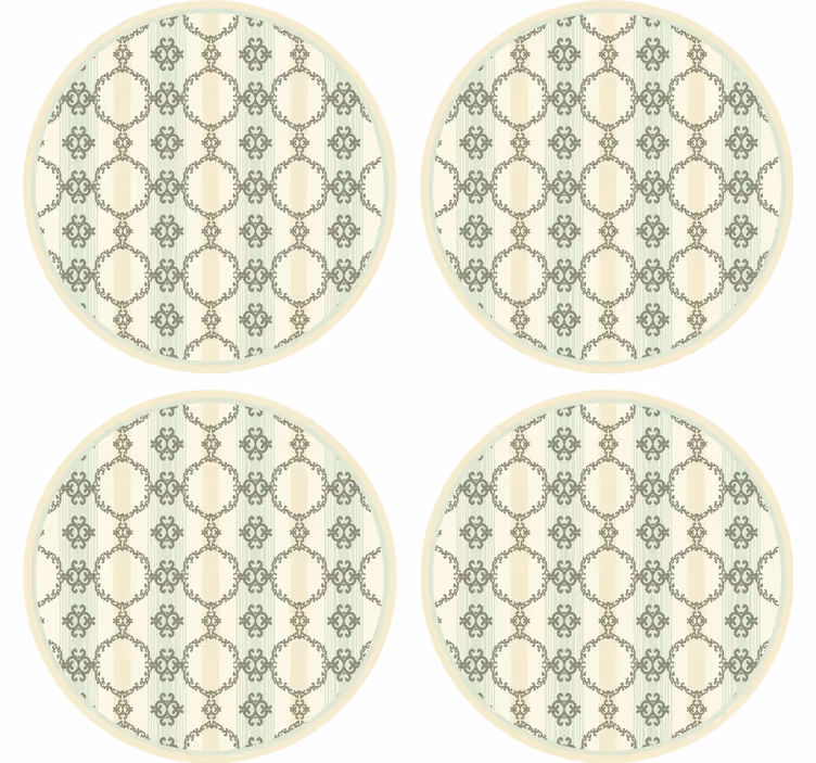 Coaster with detailed circular designs - TenStickers