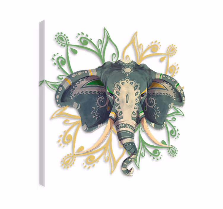 Elephant wallart mandala elephant vinyl - TenStickers