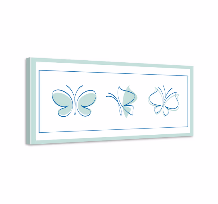 Butterfly canvas with silhouetted tile butterflies - TenStickers