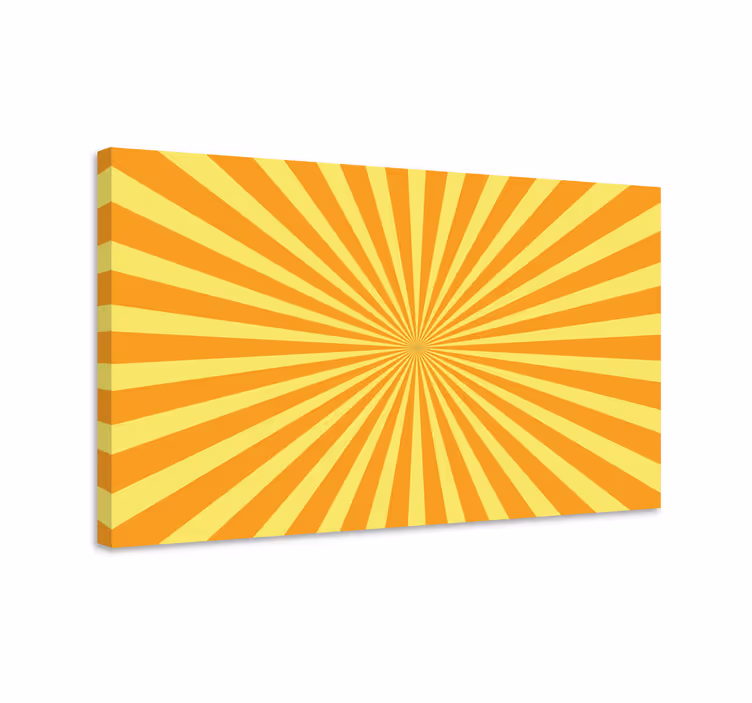 Abstract sunset with orange tones 70's canvas - TenStickers