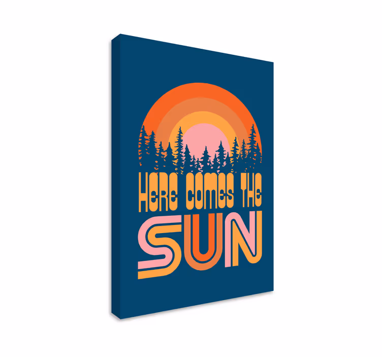 Vintage Sun Music canvas art - TenStickers