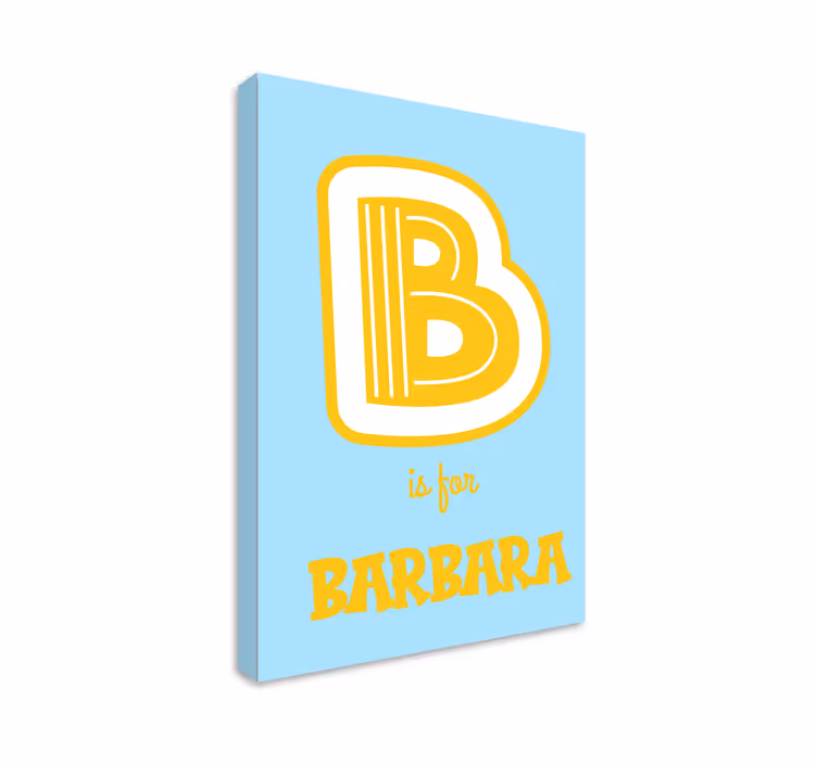 Initial and name alphabet personalised canvas - TenStickers