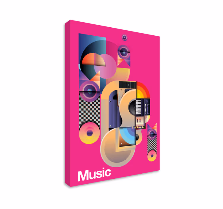 Modern music motifs Music canvas art - TenStickers