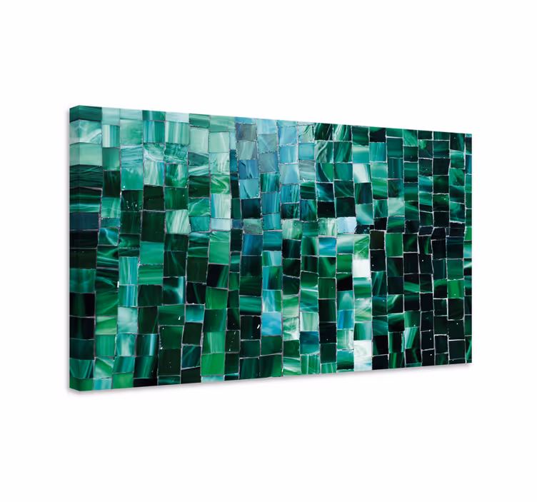 Green Ceramic mosaic canvas prints - TenStickers