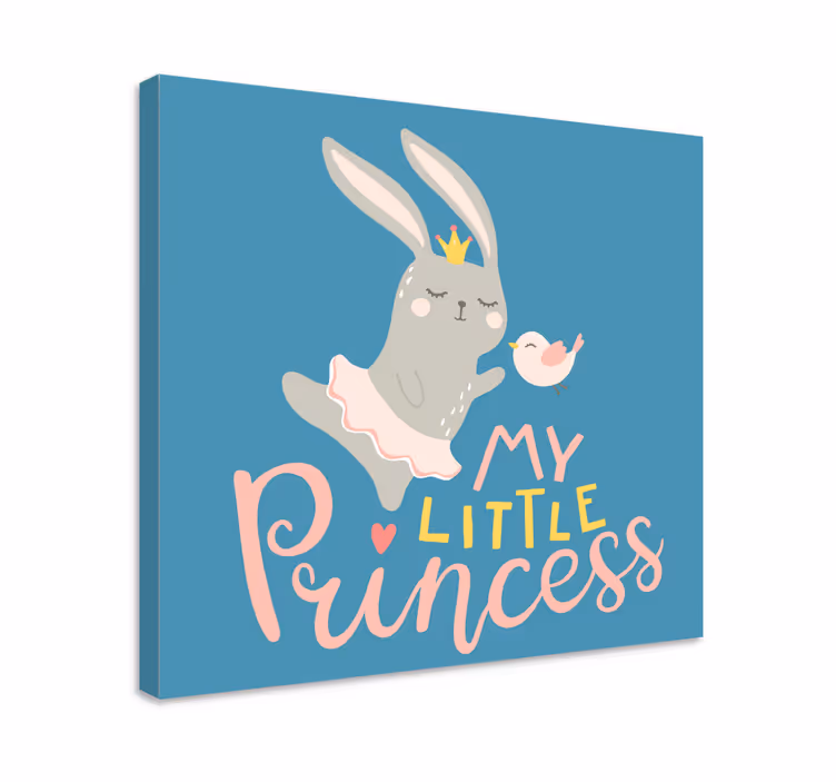 Stag canvas cute bunny princess artwork - TenStickers