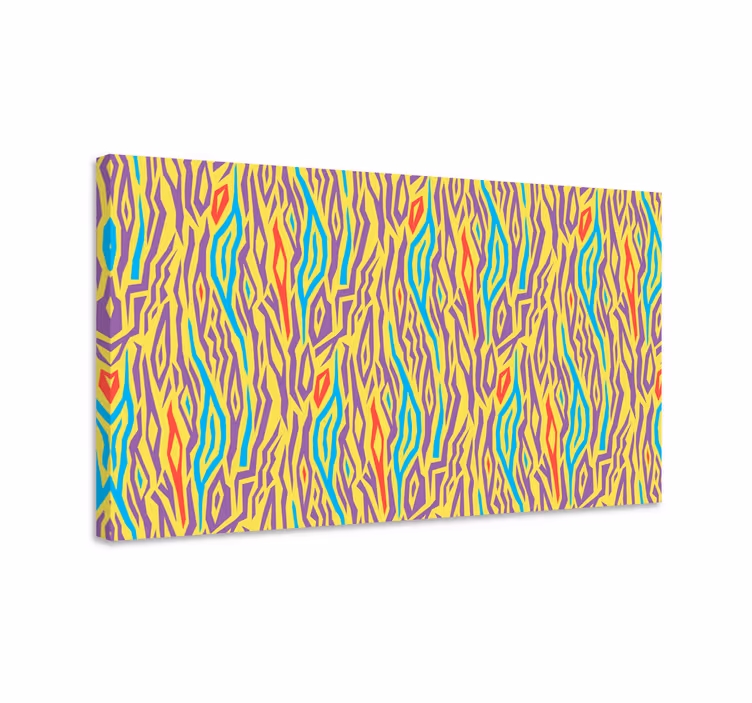 Geometric canvas abstract colorful lines - TenStickers