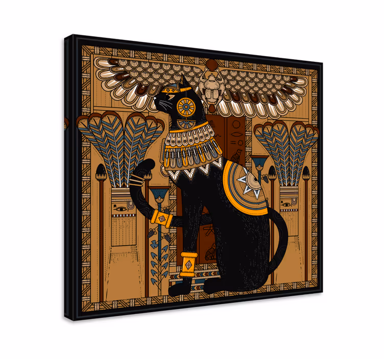 Elephant wallart ancient egyptian cat artwork - TenStickers